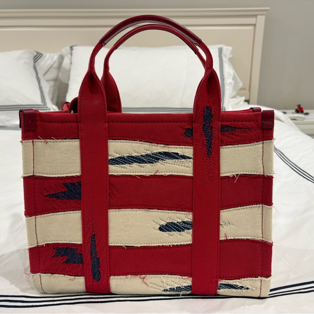 Marc Jacobs Red and Tan Tote Bag - Picture 2 of 6